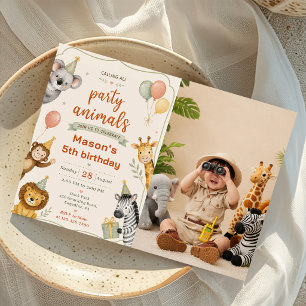 Calling All Party Animals Safari Invitation