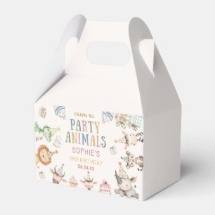 Calling All Party Animals Safari Zoo Birthday Favor Boxes