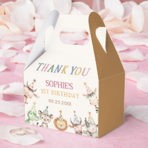 Calling All Party Animals Safari Zoo Birthday Favor Boxes