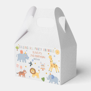 Calling All Party Animals Safari Zoo Birthday Favor Boxes