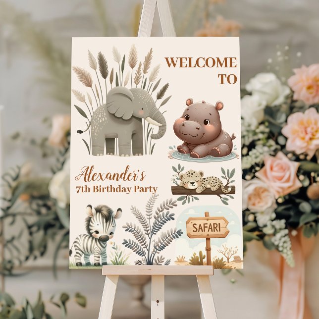 Calling All Party Animals Safari Zoo Birthday  Foam Board (Creator Uploaded)