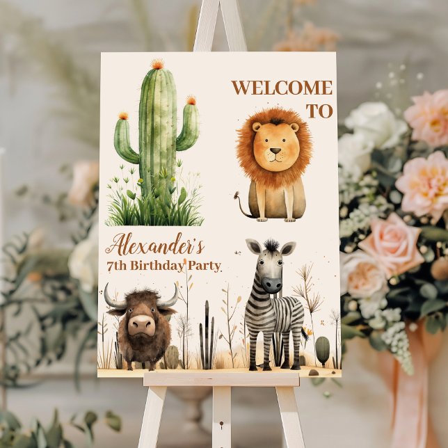 Calling All Party Animals Safari Zoo Birthday  Foam Board (Creator Uploaded)