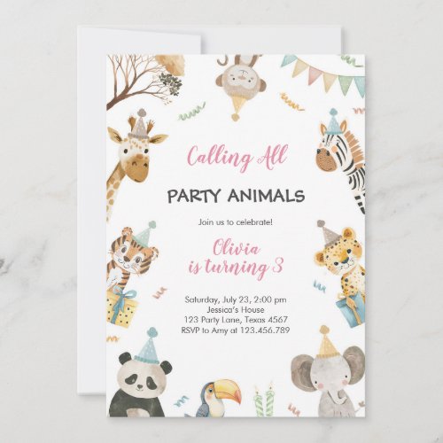 Calling All Party Animals Safari Zoo Birthday