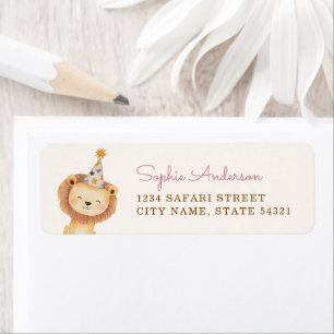 Calling All Party Animals Safari Zoo Birthday Label