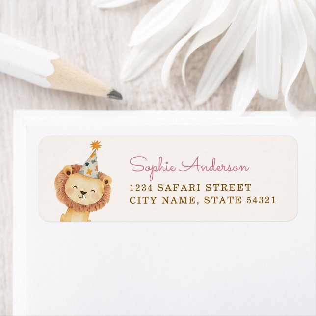 Calling All Party Animals Safari Zoo Birthday Label (Insitu)