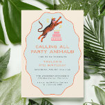 Calling All Party Animals Tiger Kids Birthday Invitation<br><div class="desc">Get ready to roar with excitement! This fun and colorful birthday party invitation features a bold, playful illustration of a tiger eyeing a birthday cake—perfect for little ones who love wild adventures and big celebrations. With a vibrant design and cheerful tone, this fully customizable template lets you add all your...</div>