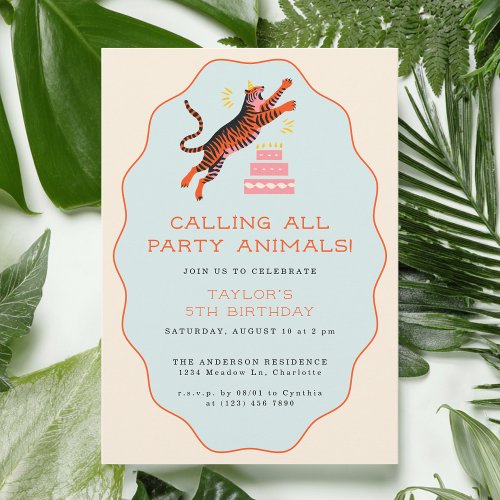 Calling All Party Animals Tiger Kids Birthday