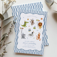 Calling All Party Animals Wild Safari Birthday Invitation