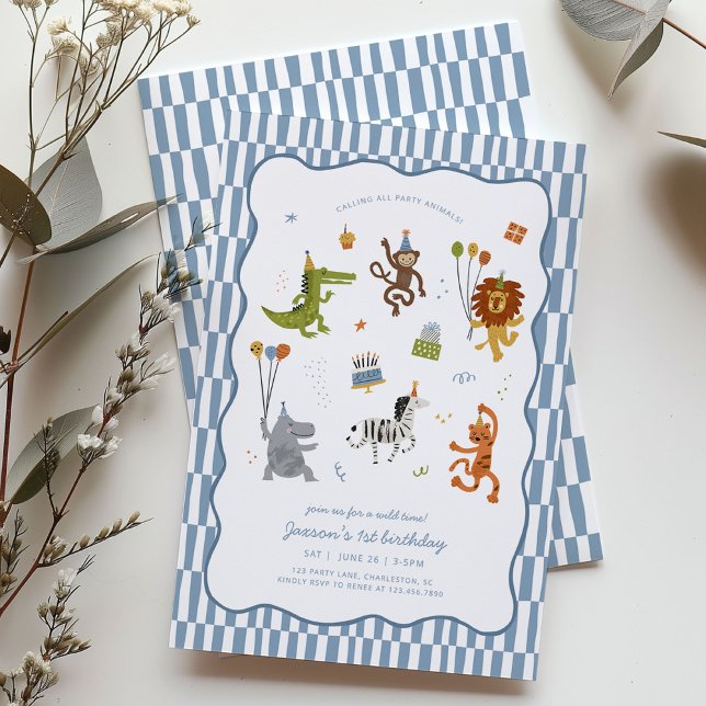 Calling All Party Animals Wild Safari Birthday Invitation (Creator Uploaded)