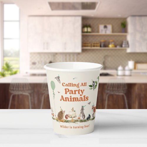 Calling All Party Animals Woodland Birthday Paper Cups