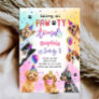 Calling All Party Pawty Animals Dogs Girl Birthday Invitation