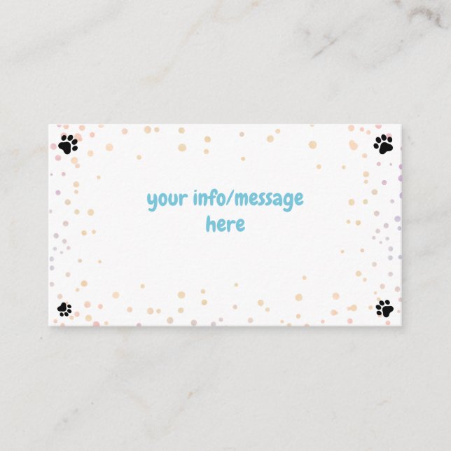 Calling all pawty animals birthday party enclosure card (Front)