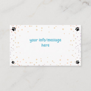 Calling all pawty animals birthday party enclosure card