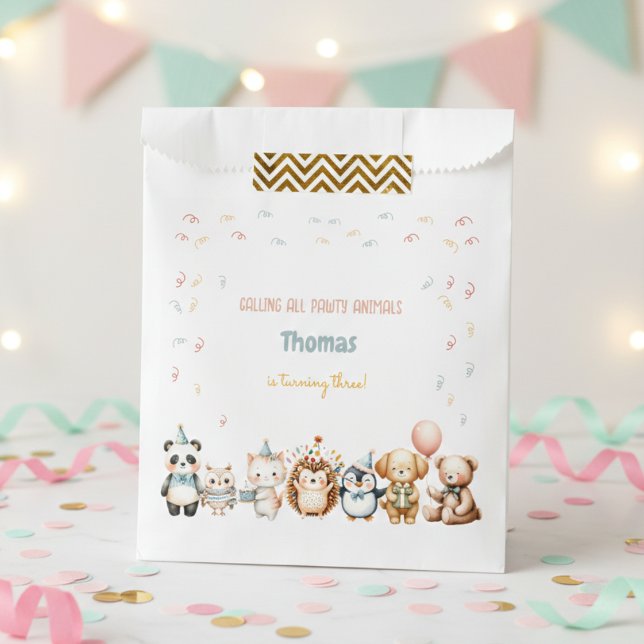 Calling all pawty animals birthday party favor bag (Creator Uploaded)
