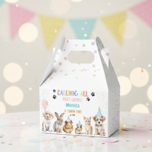 Calling all pawty animals birthday party favor boxes