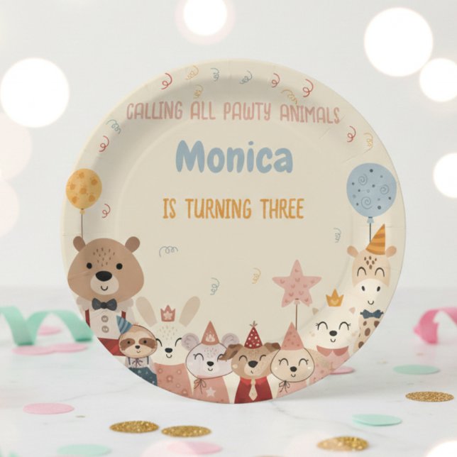 Calling all pawty animals birthday party paper plates (Creator Uploaded)