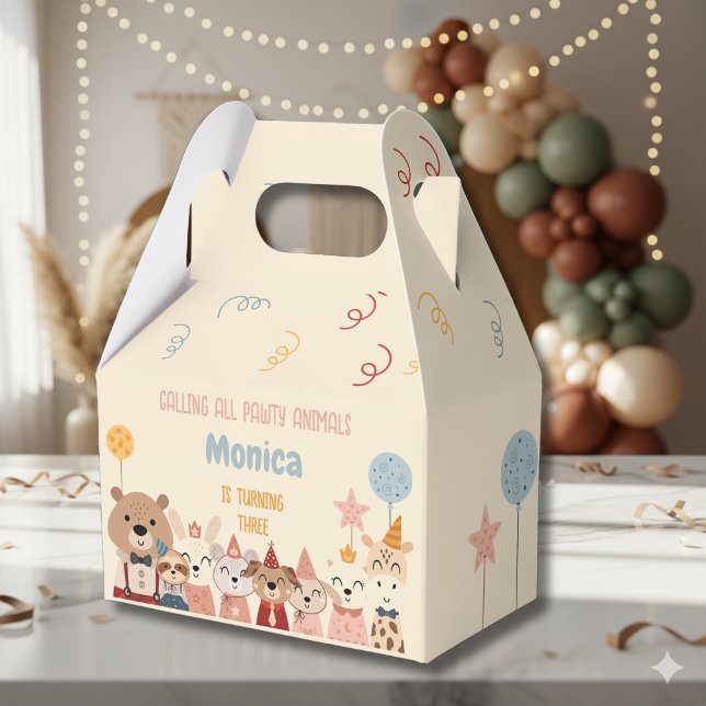 Calling all pawty animals wild birthday party favor boxes (Creator Uploaded)
