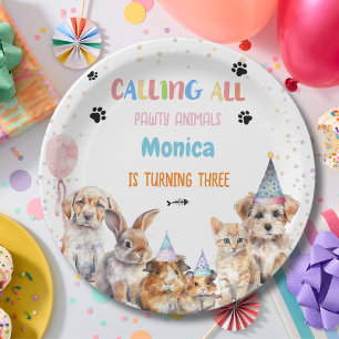 Calling all pawty animals wild birthday party paper plates