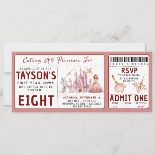 Calling All Princesses Magical Castle 8th Birthday Invitation