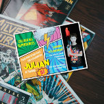 Calling all Superheroes Comic Book 5th Birthday Invitation