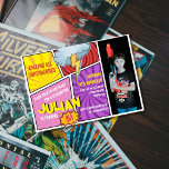 Calling all Superheroes Comic Book 5th Birthday Invitation