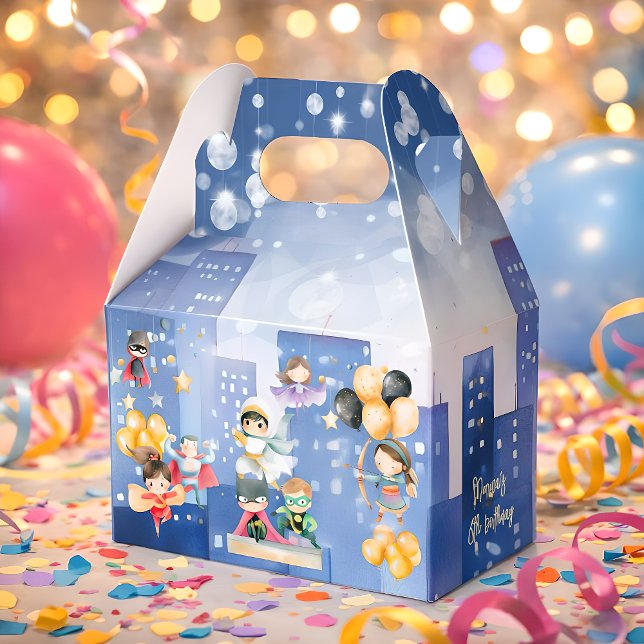 Calling all superheroes kids birthday favor boxes (Creator Uploaded)