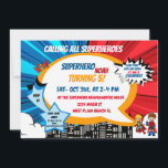 Calling All Superheroes Kids Birthday  Invitation<br><div class="desc">Prepare for an action-packed Halloween celebration with our Colorful Cartoon Comic Superhero Halloween Invitation!</div>