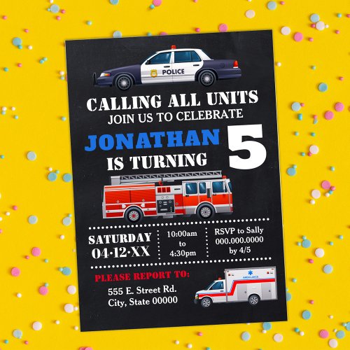 Calling All Units Any Age Birthday  Invitation