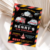 Calling all units Police Birthday Party Invitation