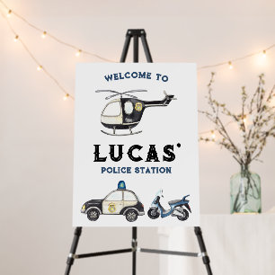 Calling all Units! Police themed Birthday Party Foam Board