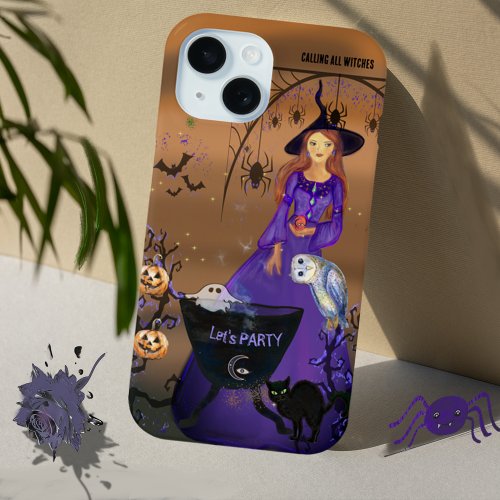 Calling All Witches Halloween Birthday  iPhone 15 Case