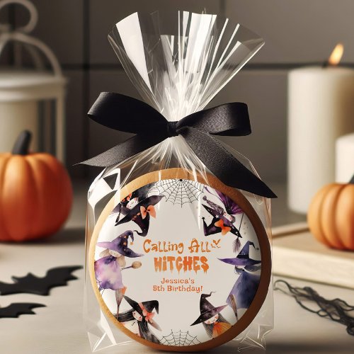 Calling all witches Halloween Costume party Sugar Cookie