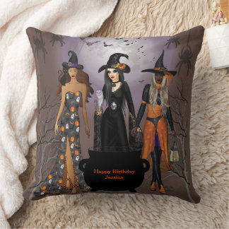 Calling All Witches Halloween Party 30Th Birthday Throw Pillow