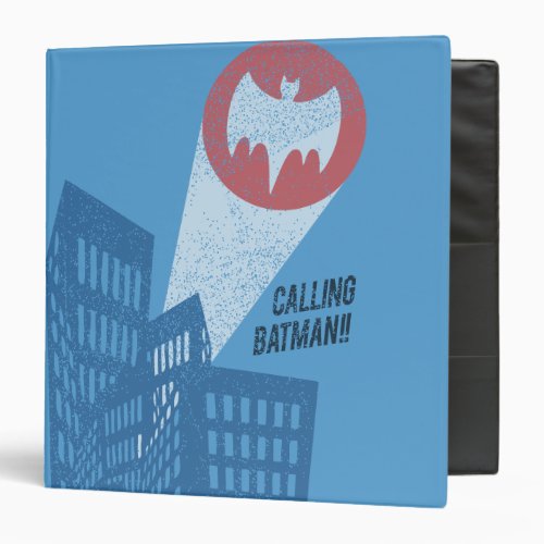 Calling Batman Bat Symbol Graphic 3 Ring Binder