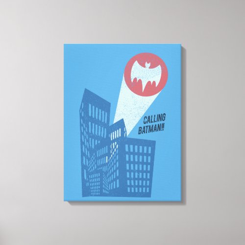 Calling Batman Bat Symbol Graphic Canvas Print