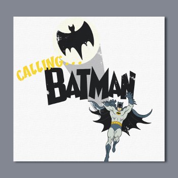Calling Batman Graphic Canvas Print by batman at Zazzle