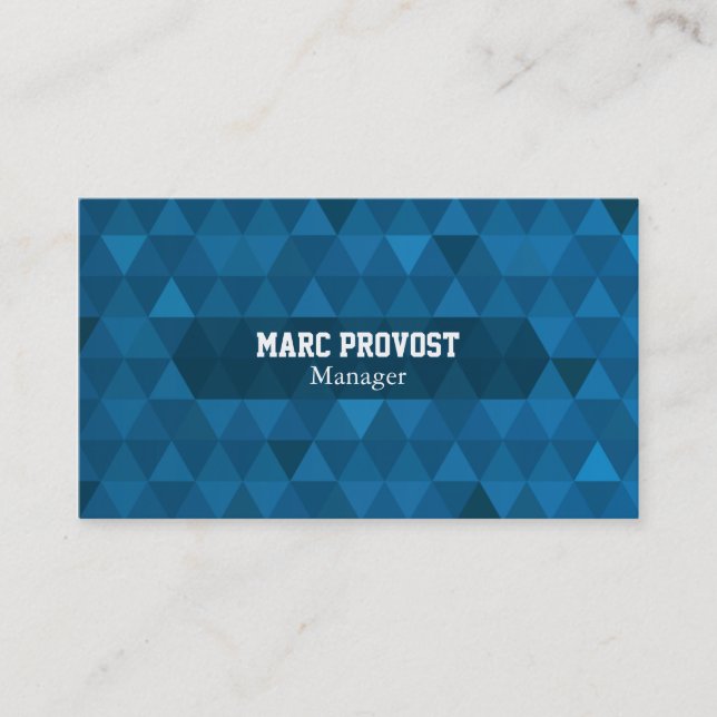 Calling card Blue Triangles (Front)
