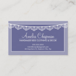CALLING CARD cute creative lace bunting mauve