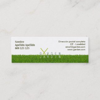 Calling card Garden_jardín 76x25mm
