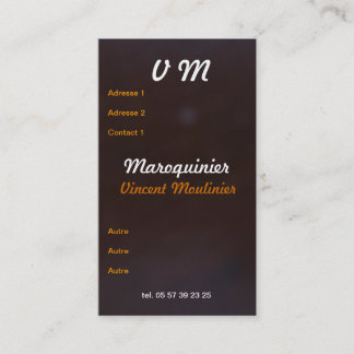 Calling card leather