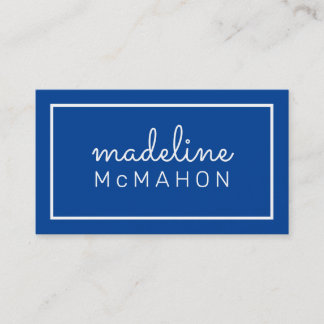 CALLING CARD modern mommy chic bold royal blue