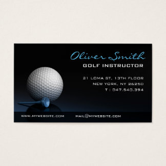Calling card on black bottom monitor of golf