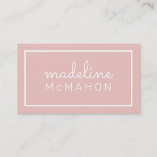CALLING CARD preppy modern chic blush pink