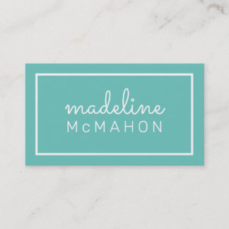CALLING CARD preppy modern chic minimal jade green