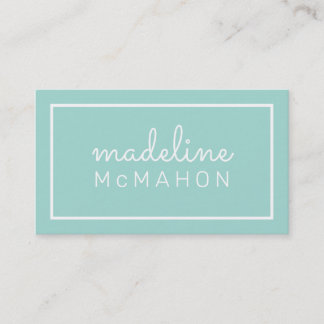CALLING CARD preppy modern chic minimal mint green