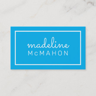 CALLING CARD preppy modern chic simple aqua blue