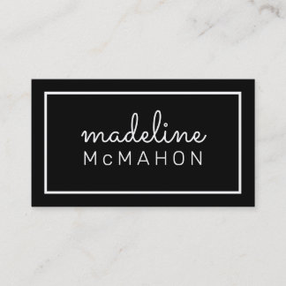 CALLING CARD preppy modern chic simple black white