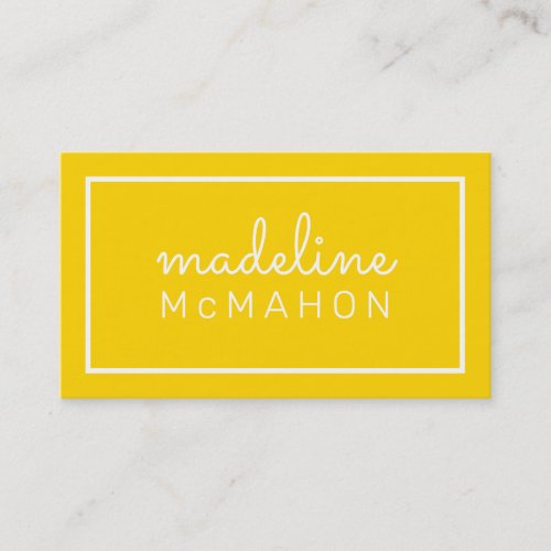 CALLING CARD preppy modern chic simple bold yellow