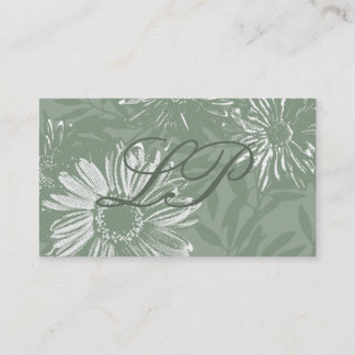 Calling card Retro Flowers