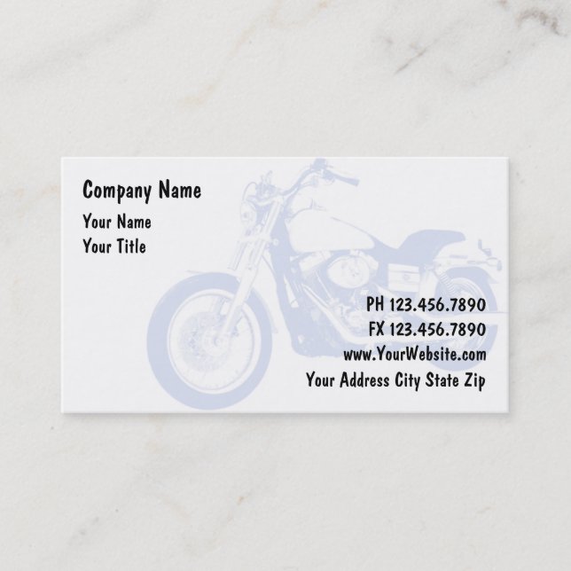 Calling cards of motor bike (Front)